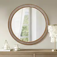 round wall mirror 30 inch round mirror of Uttermost Square-Cut Gleam Round Wall Mirror at entryway